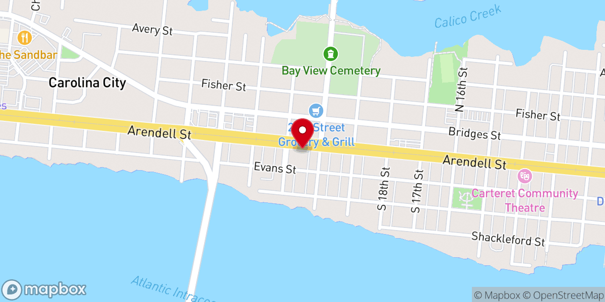Map showing location of St Andrews Episcopal Church