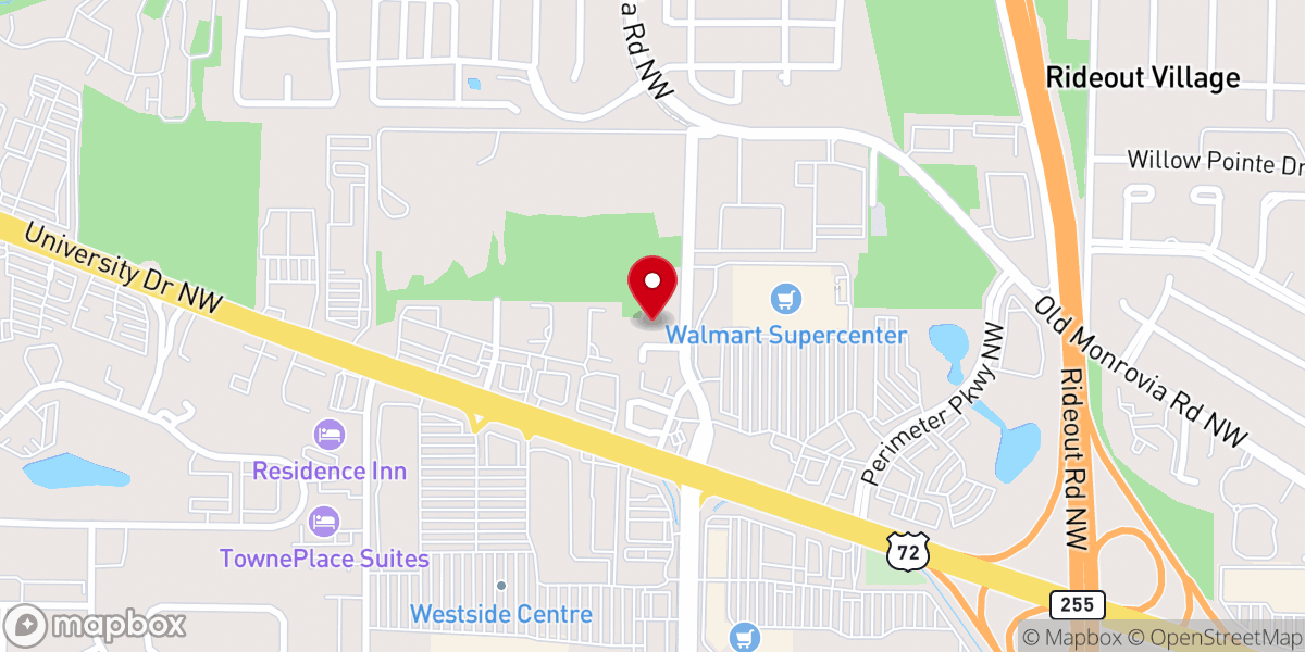 Map showing location of Redemptive Life Church
