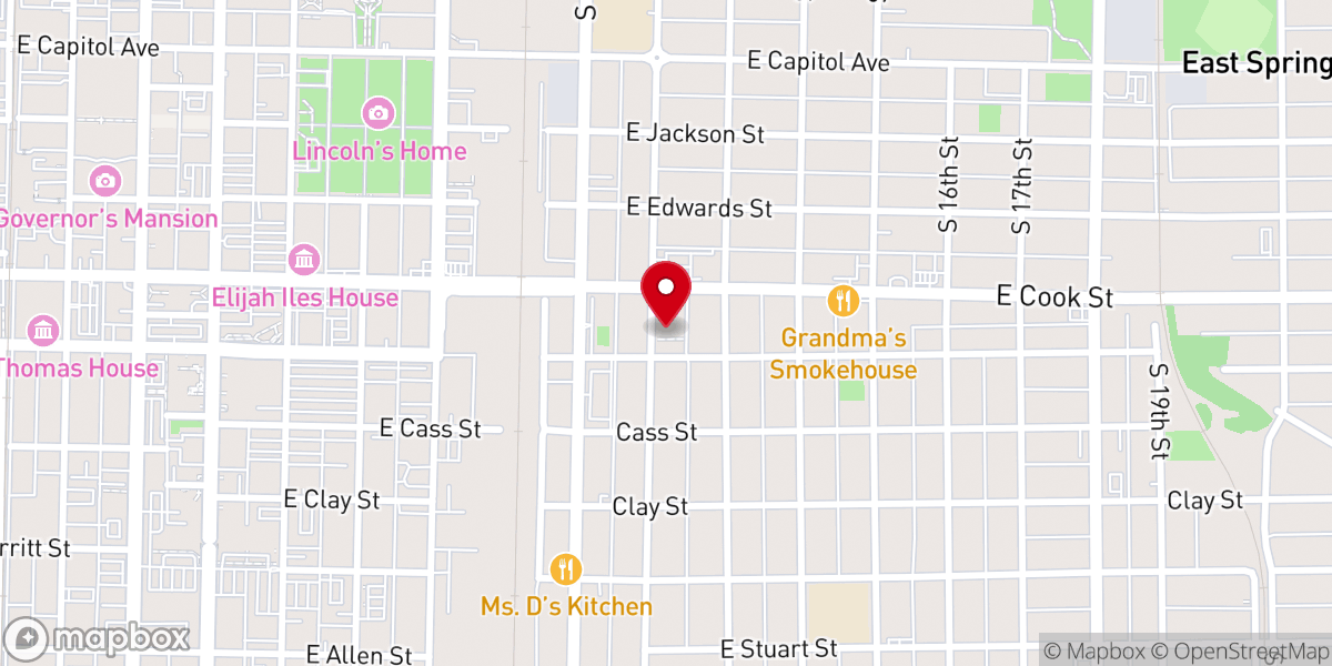 Map showing location of Sacred Heart Church (St. Katharine Drexel Parish)