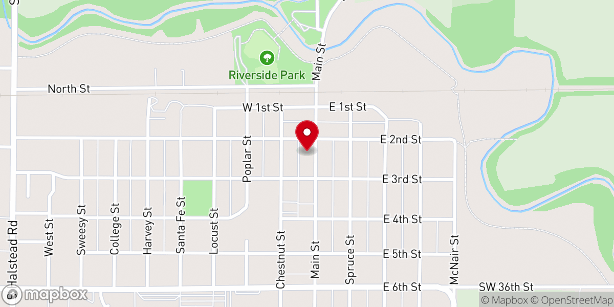 Map showing location of Halstead Life Church