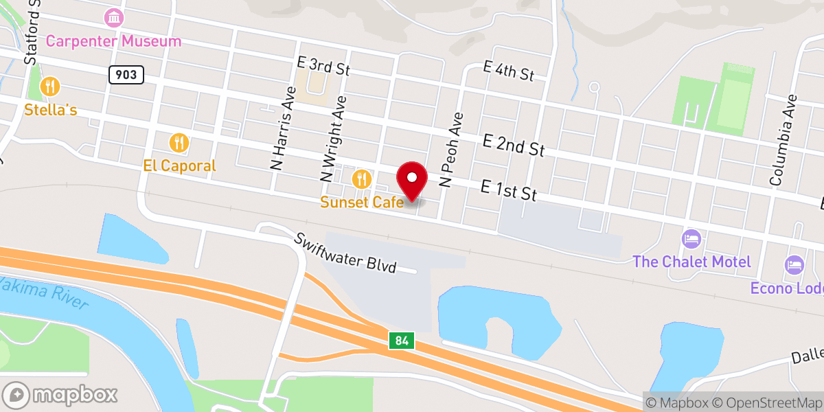 Map showing location of Calvary Chapel Cle Elum