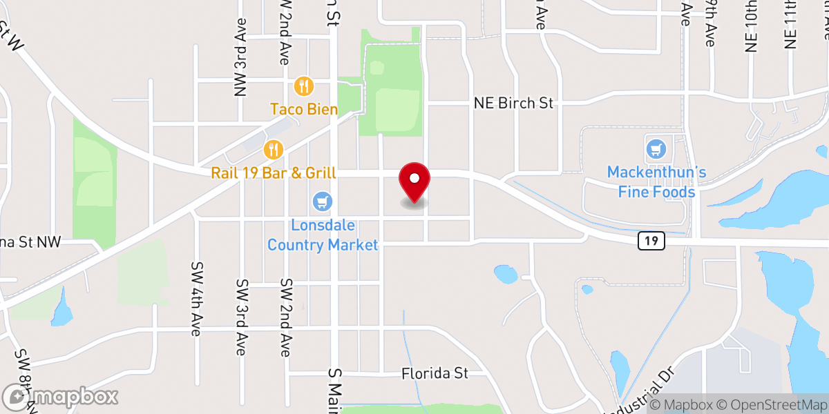 Map showing location of Immaculate Conception Catholic Church