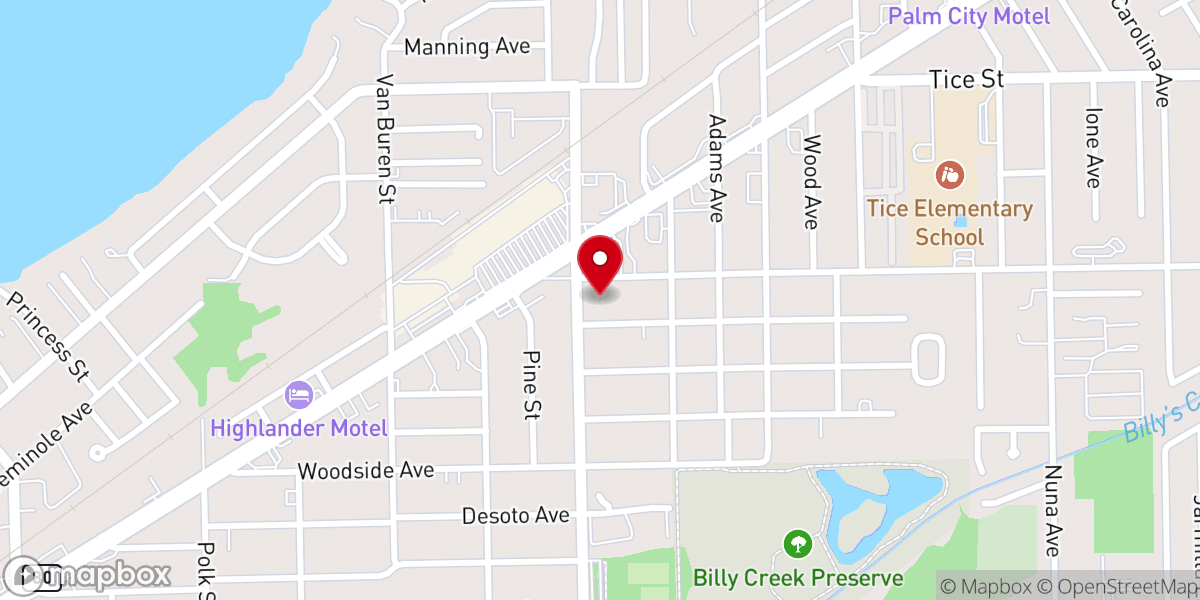 Map showing location of Bethel Assembly of God