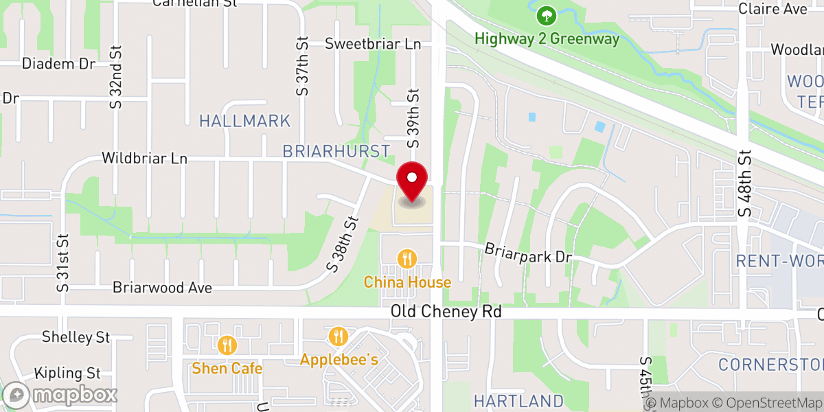 Map showing location of Good Shepherd Lutheran Church