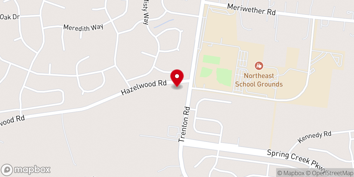 Map showing location of Cross & Crown Baptist Church