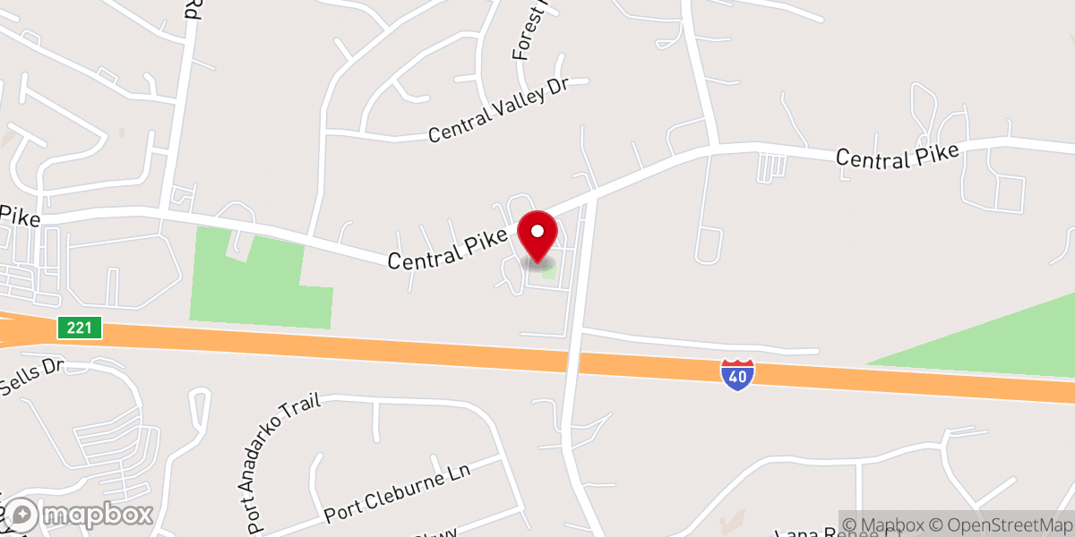 Map showing location of New Hope Baptist Church - Food Distribution Center
