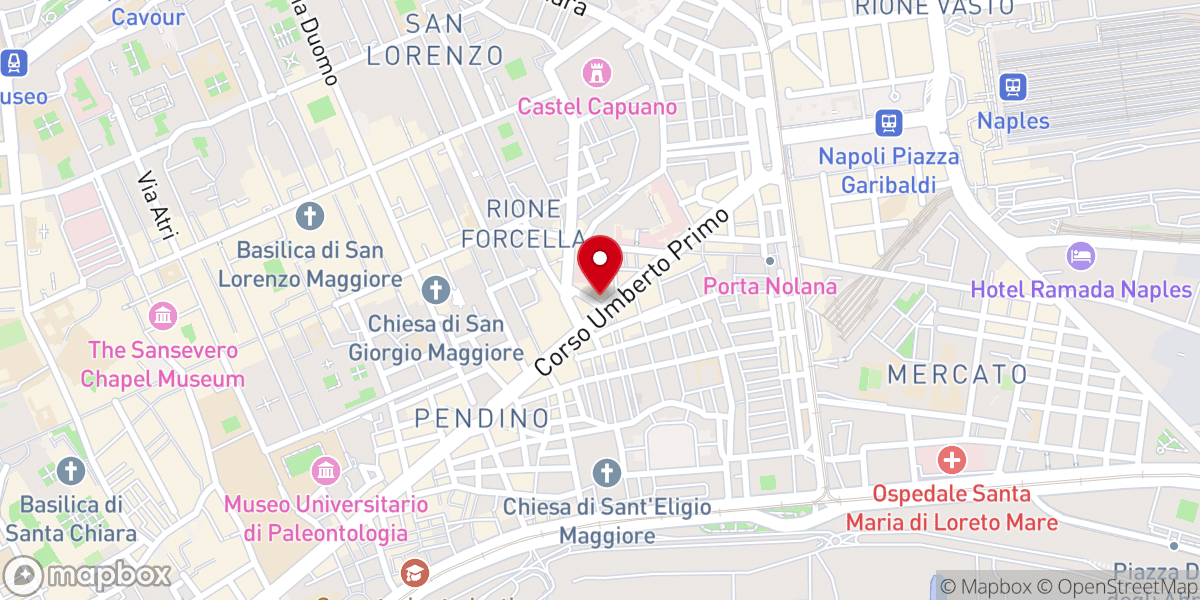 Map showing location of Chiesa di Santa Maria Egiziaca a Forcella