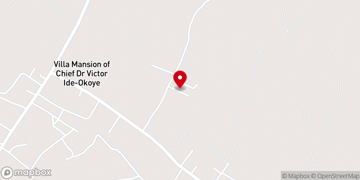Map showing location of Living Faith Church, Amagu Village Ukwulu