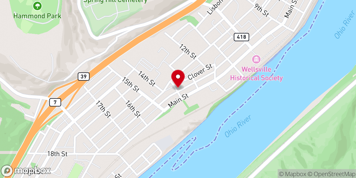 Map showing location of Lee's Chapel AME Church