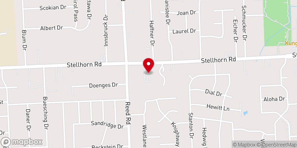 Map showing location of Northeast Christian Church