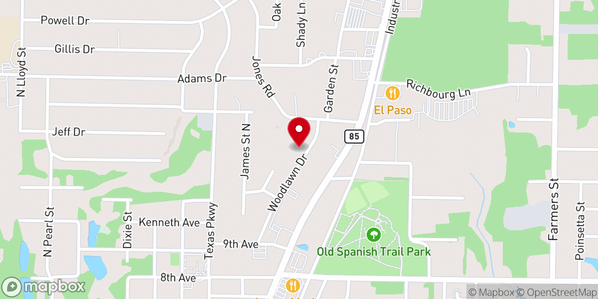 Map showing location of Church of God By Faith
