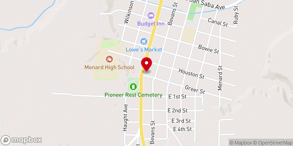Map showing location of Sacred Heart Catholic Church