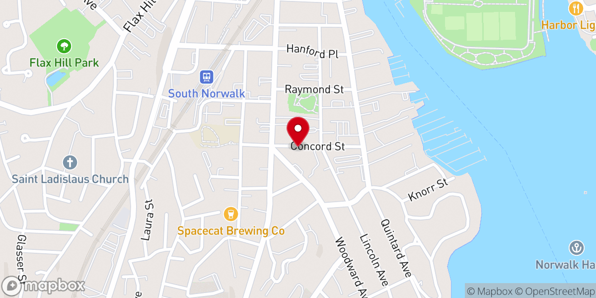 Map showing location of Calvary Baptist Church