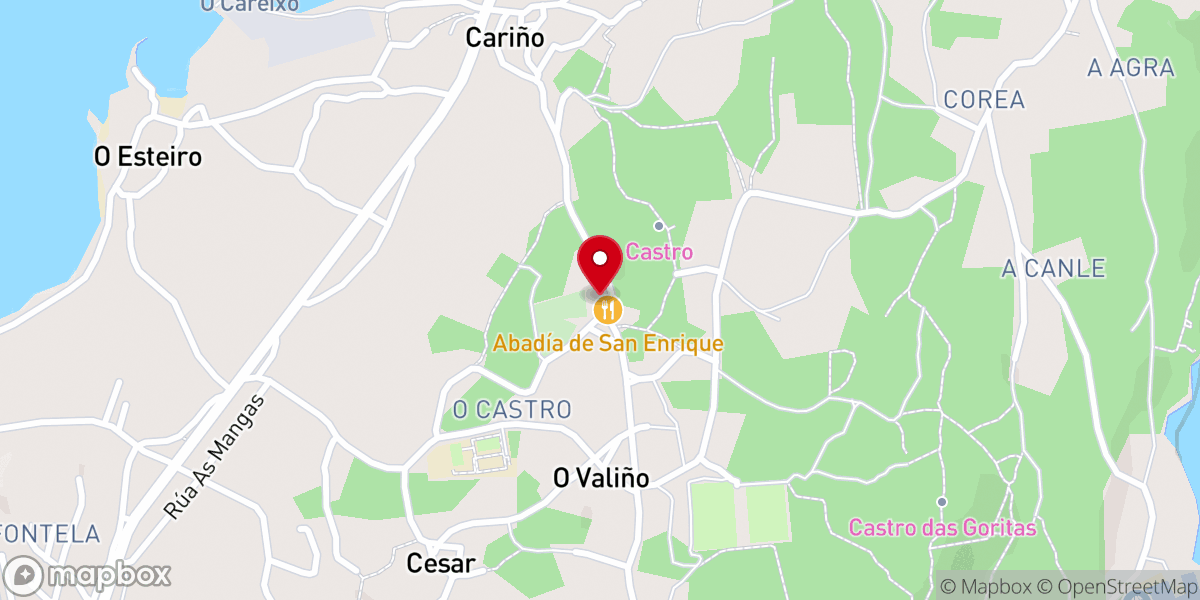 Map showing location of Mesón Abadía de San Enrique