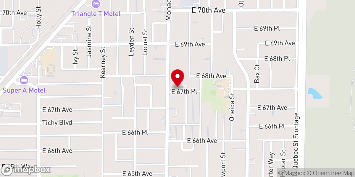 Map showing location of FISH commerce City