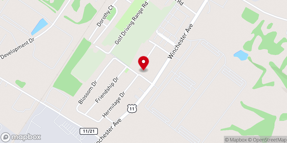 Map showing location of Fellowship Church of the Brethren