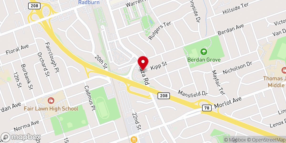 Map showing location of Fair Lawn Mikvah Association Inc