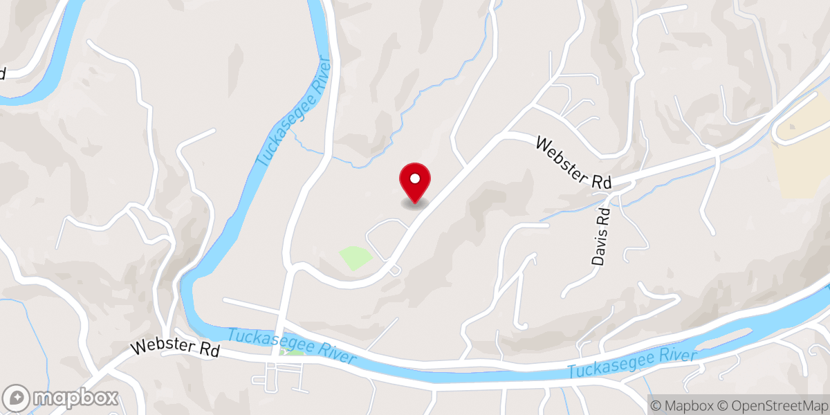 Map showing location of Webster United Methodist Church
