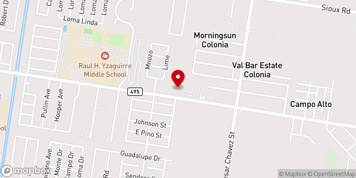 Map showing location of Cristo La Roca Iglesia