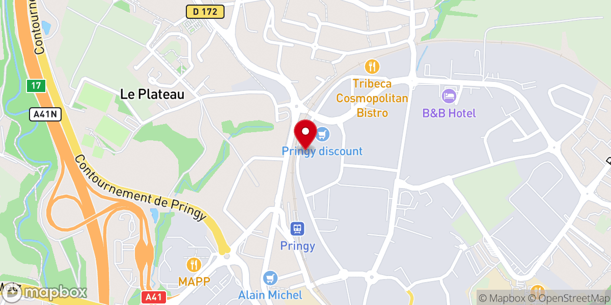 Map showing location of Église vie et lumière