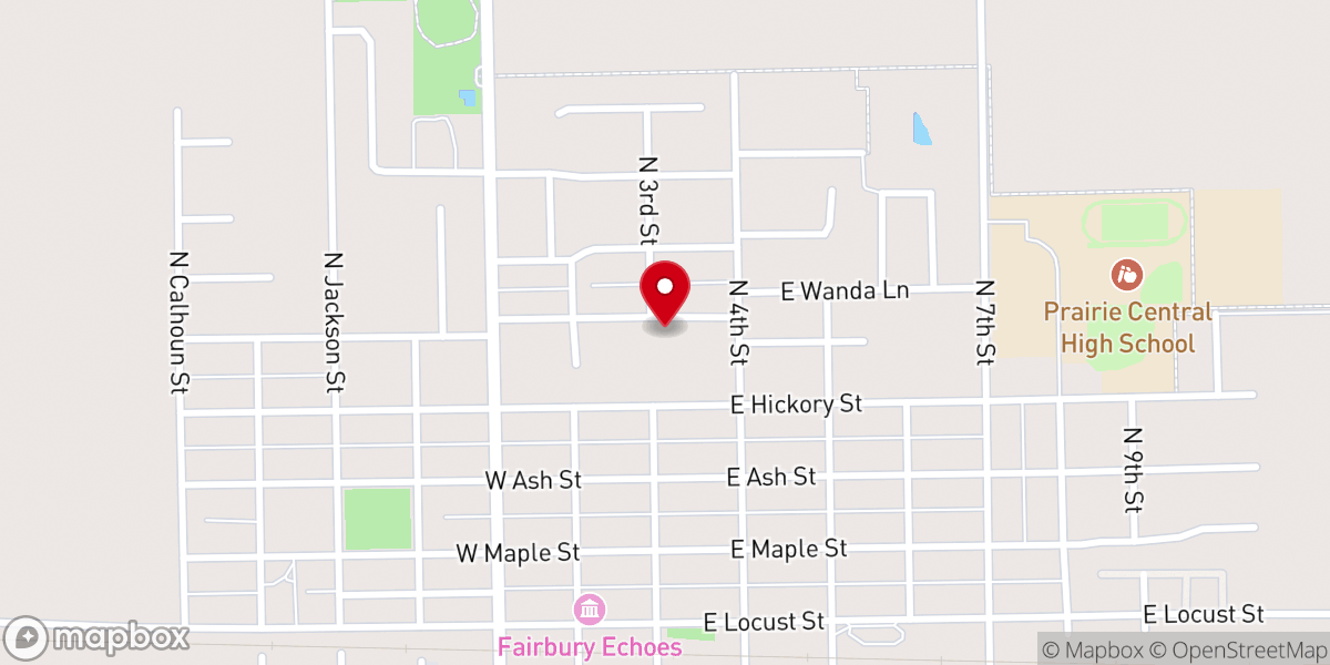 Map showing location of Trinity Lutheran Church ELCA
