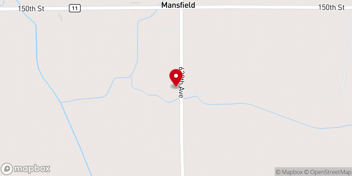Map showing location of Mansfield Lutheran Church