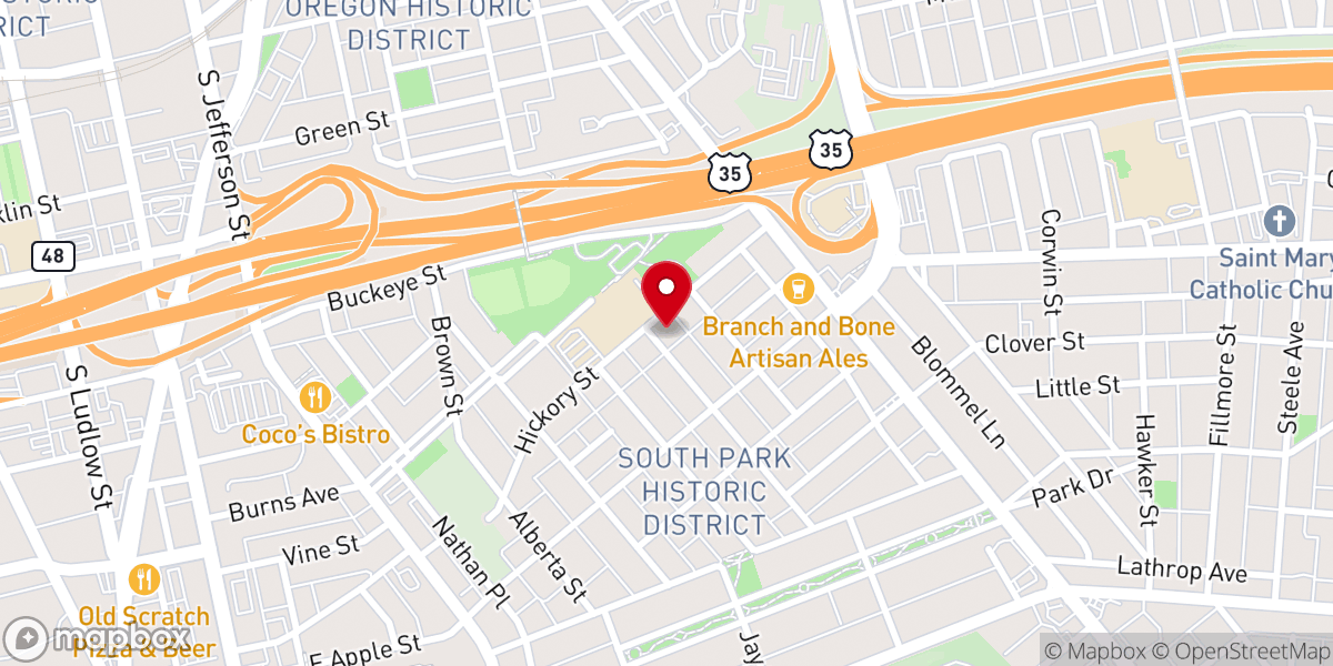 Map showing location of Veritas Community Church