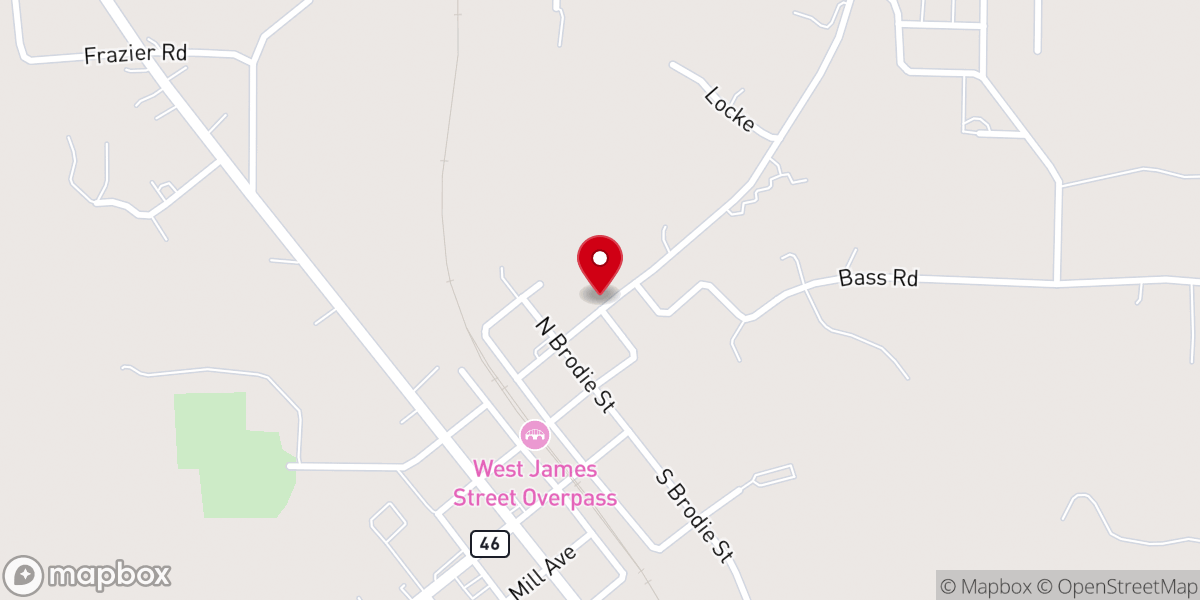 Map showing location of Redfield United Methodist Church