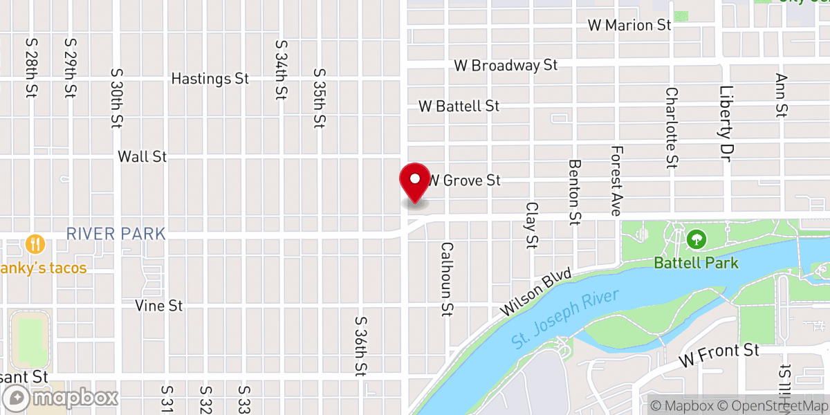Map showing location of Power in Praise Ministries