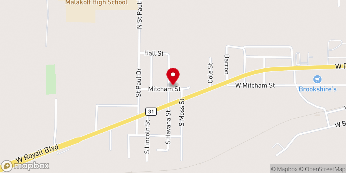 Map showing location of New Hope CME Church