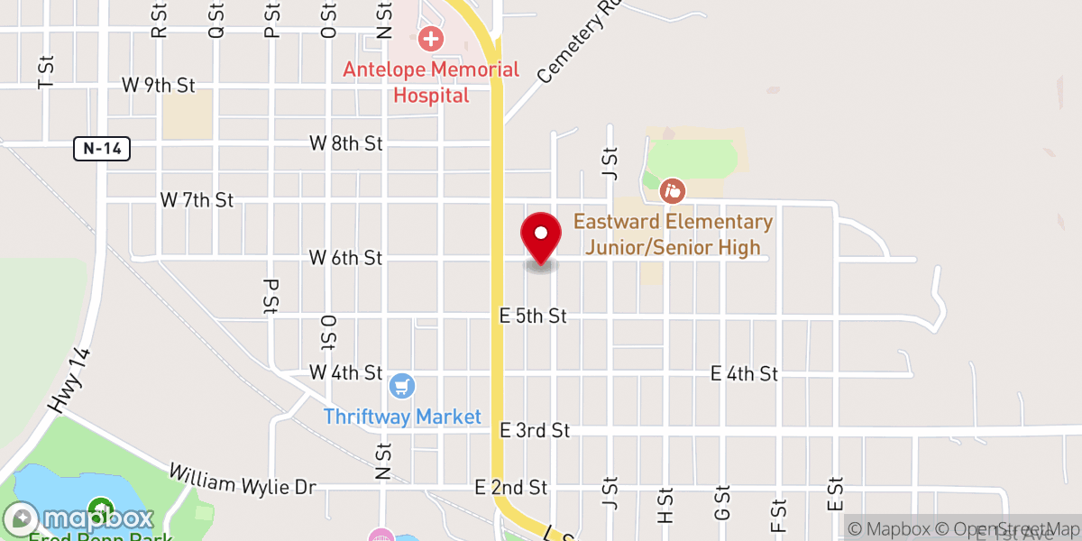 Map showing location of Grace Lutheran Church