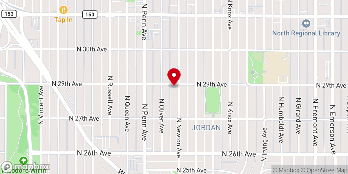 Map showing location of Beacon of Hope Church