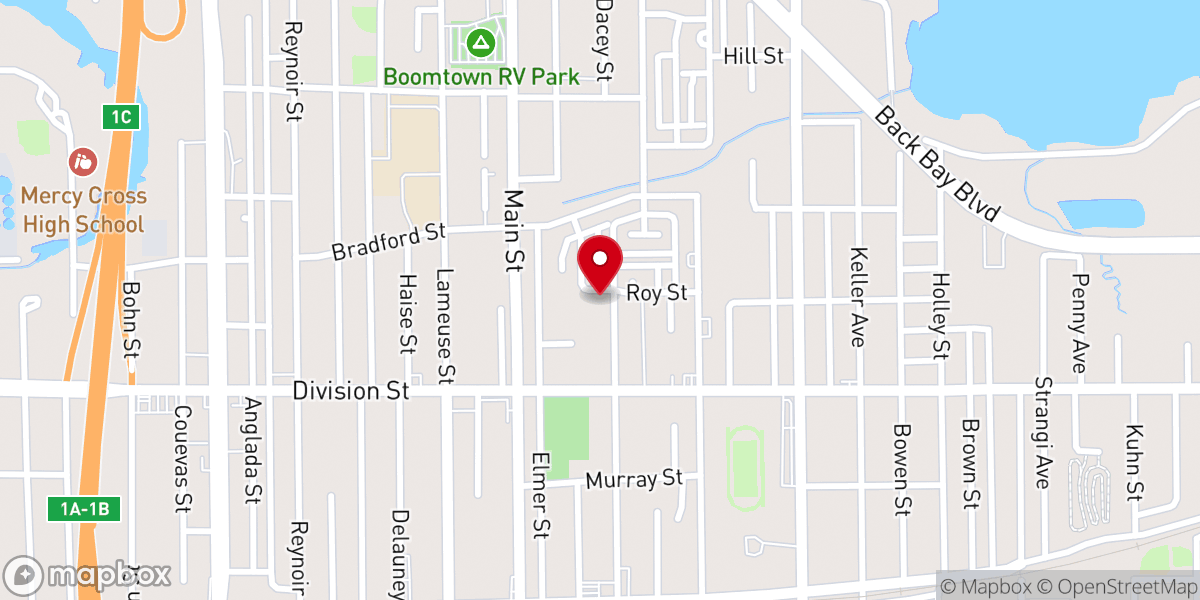 Map showing location of New Community Mssnry Baptist Church