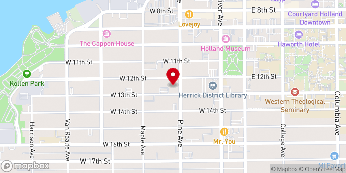 Map showing location of Third Reformed Church
