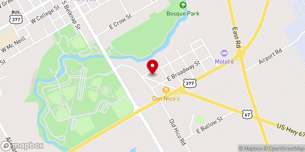 Map showing location of Stephenville Seventh Day Adventist Church