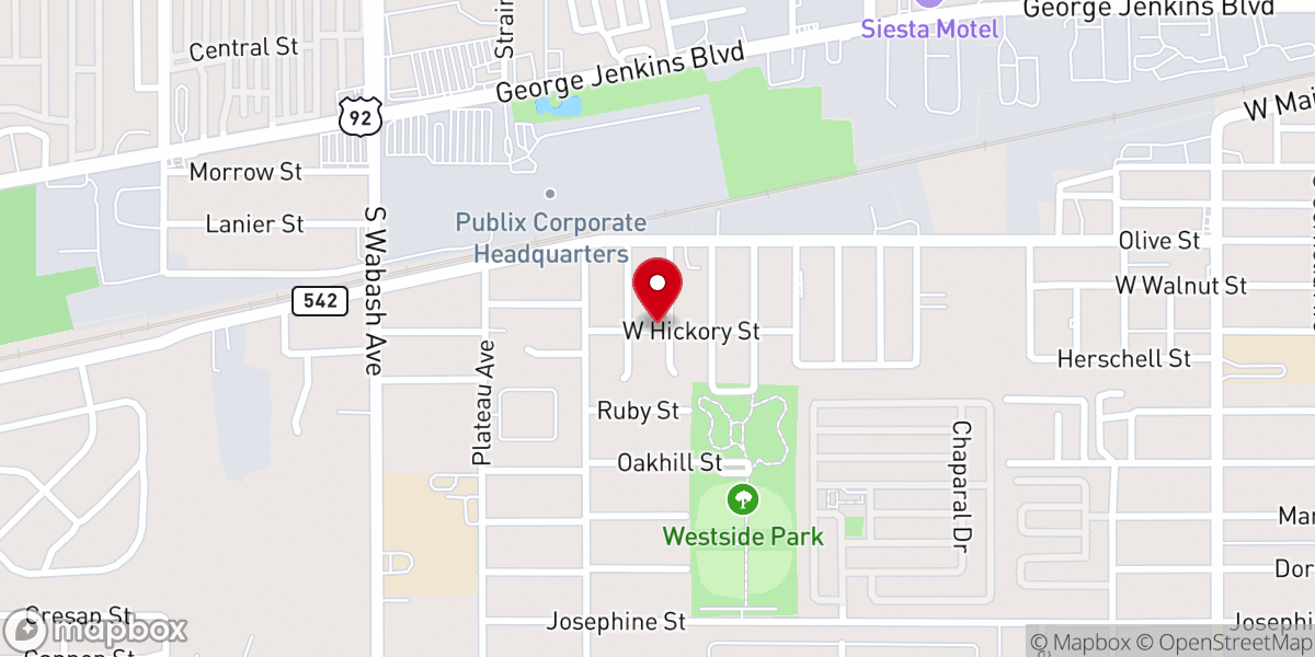 Map showing location of Lakeland Baptist Temple