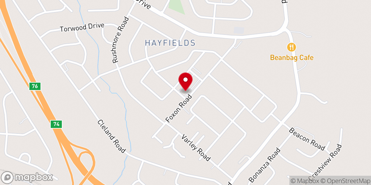 Map showing location of Access Church