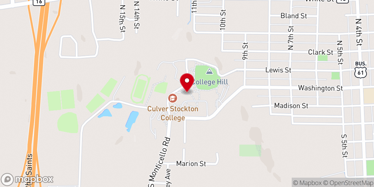 Map showing location of All Faith Chapel