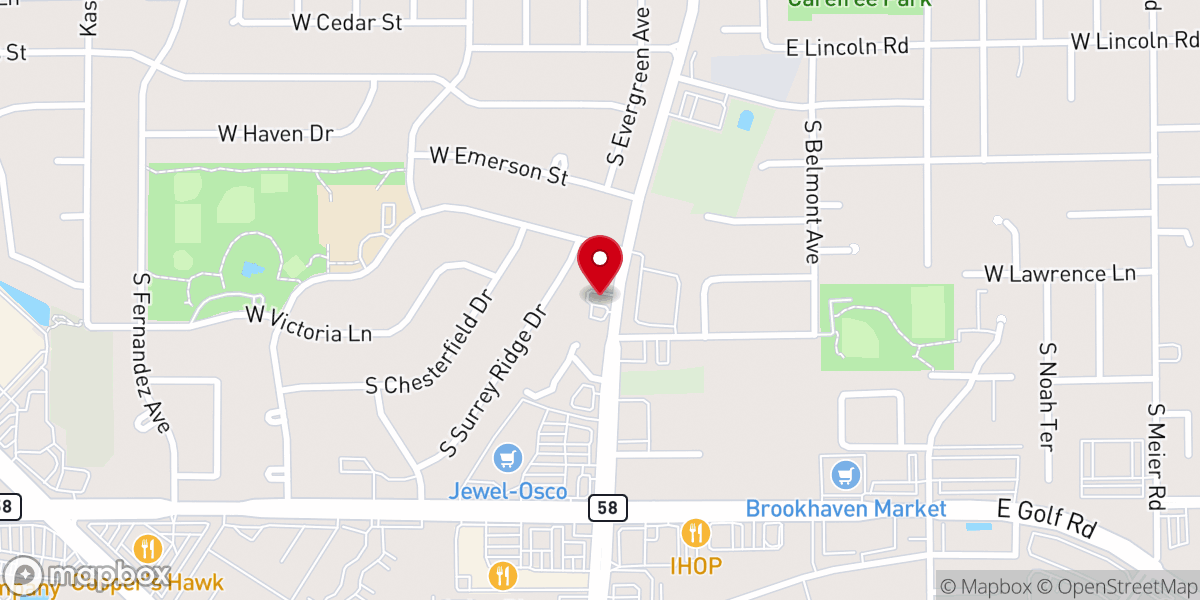 Map showing location of Glory House Church