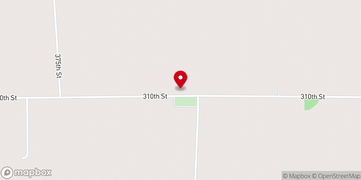 Map showing location of Lost Island Lutheran Church