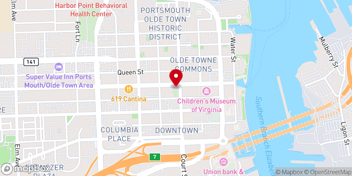 Map showing location of Trinity Episcopal Church