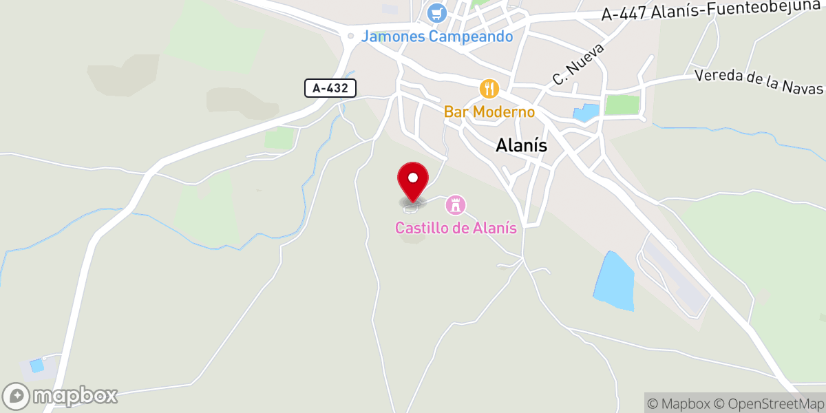 Map showing location of Ermita De San Juan