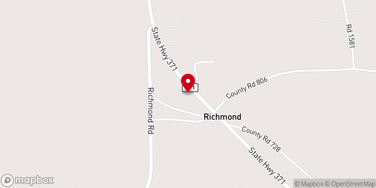 Map showing location of Richmond Pentecostal Church
