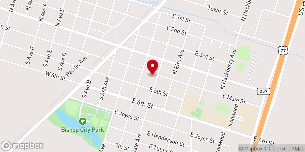 Map showing location of First Baptist Church Parsonage