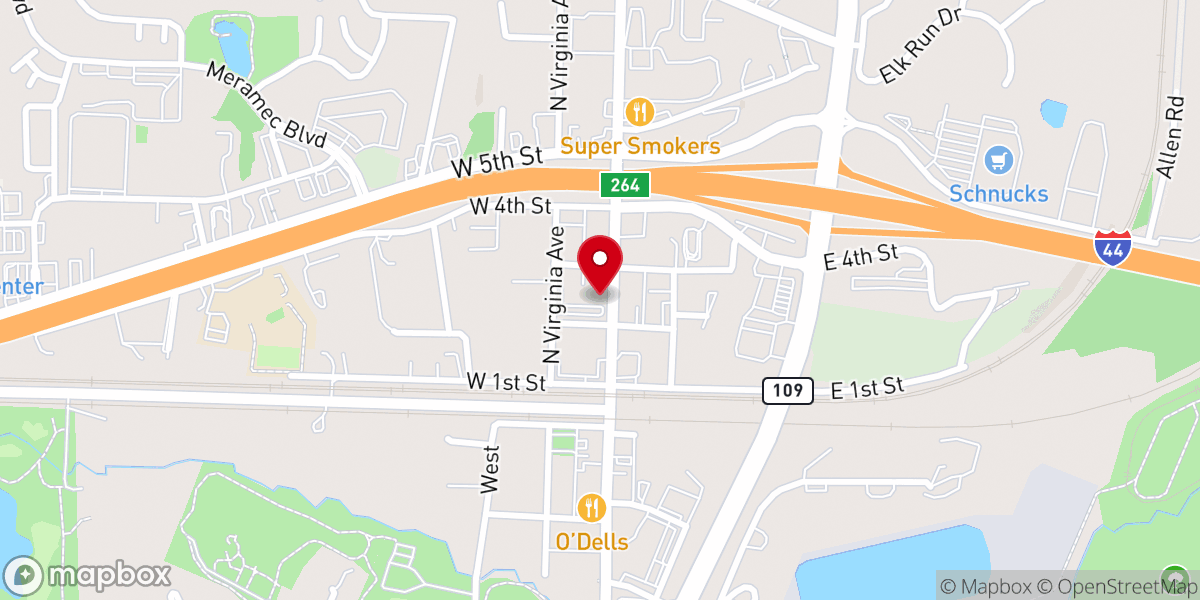 Map showing location of Eureka Food Pantry