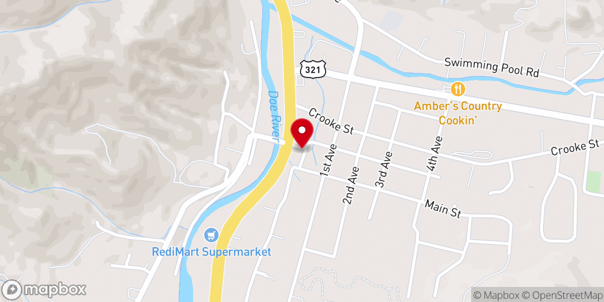 Map showing location of Hampton Utility District