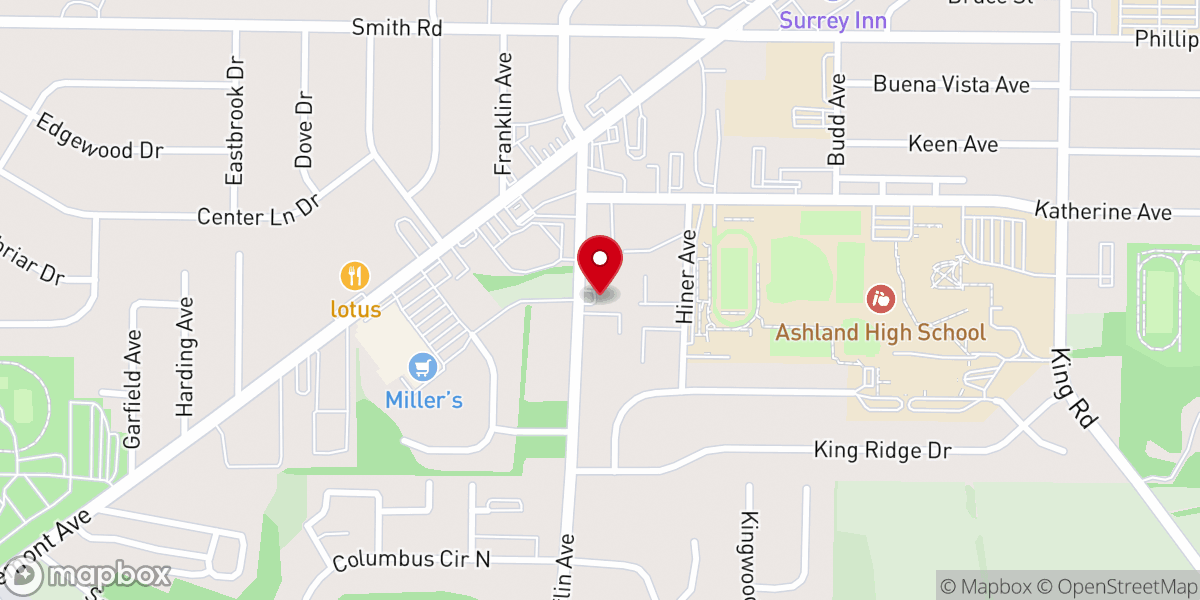 Map showing location of St Matthews Episcopal Church