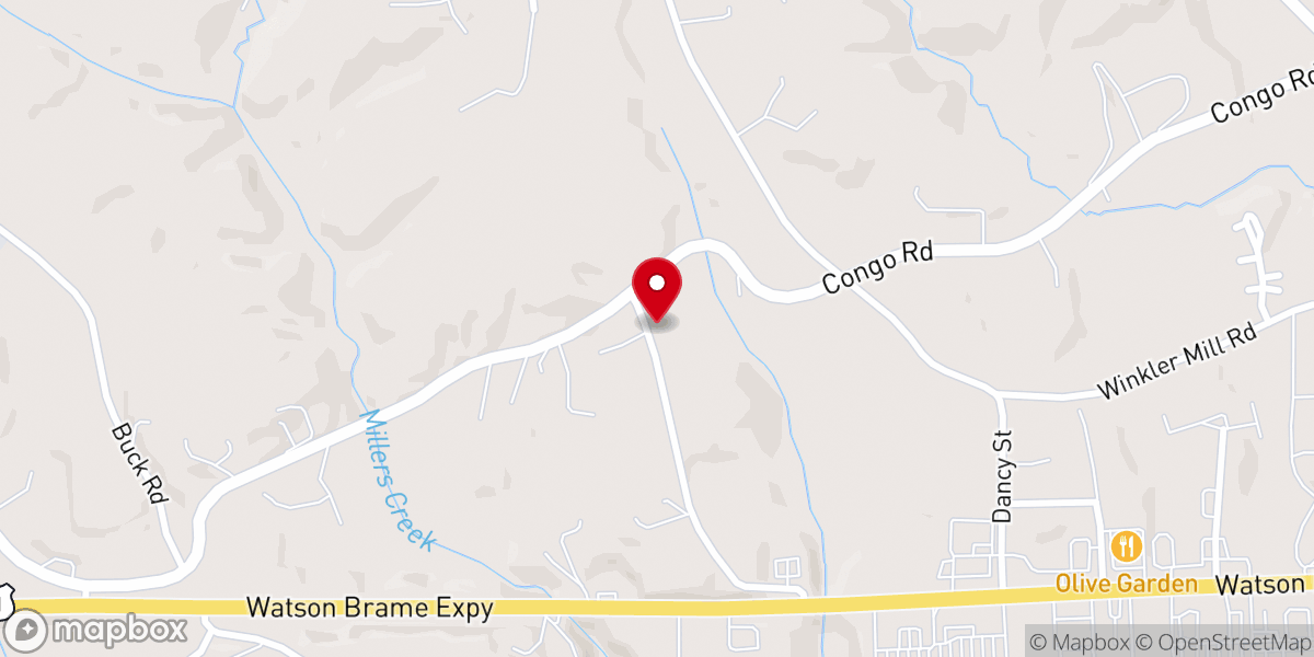 Map showing location of Zion Hill Church