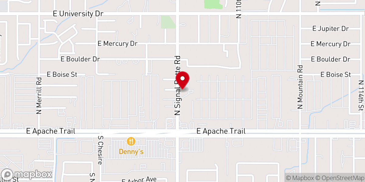 Map showing location of East Valley Church of the Nazarene