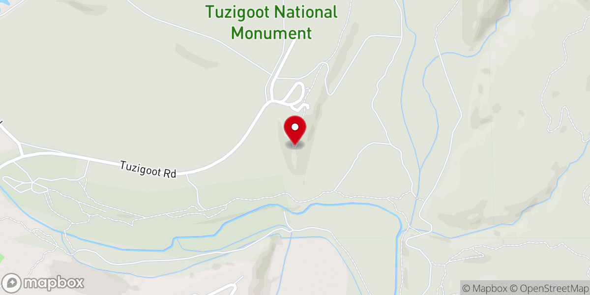 Map showing location of Tuzigoot National Monument